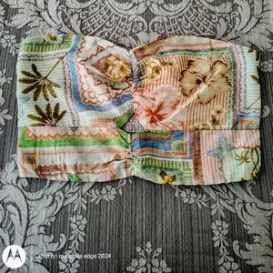 Floral Patchwork Tube Top